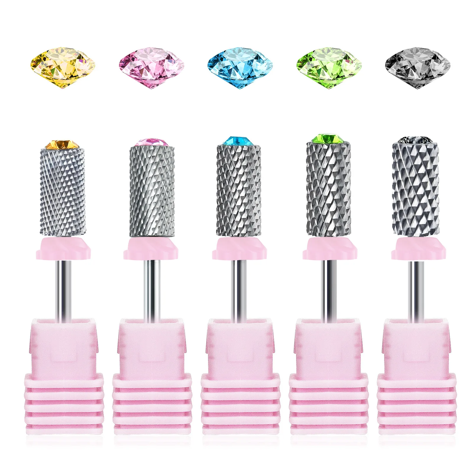 Rotary Burrs Electric nail drill bits tungsten Ceramic Carbide nail drill bit long Manicure Pedicure Tools nail drill bit xf