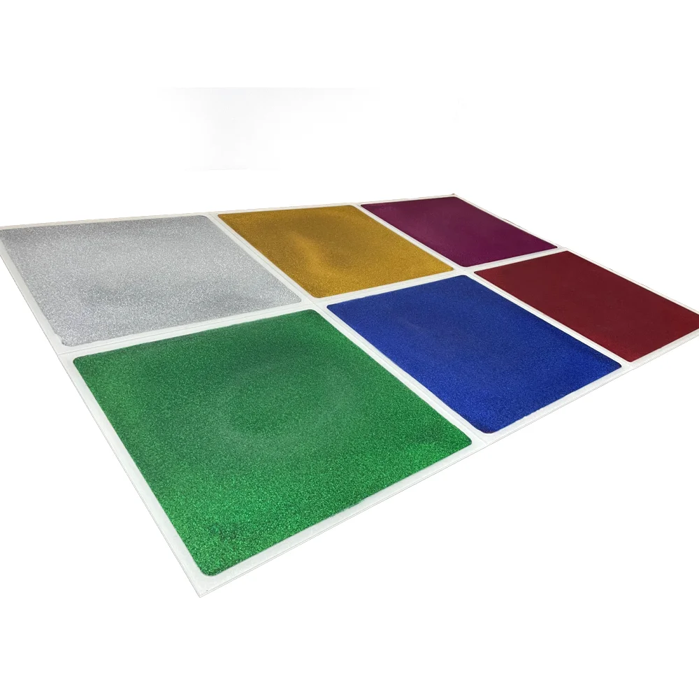 Educational Toy Sensory Products Liquid Glitter Dynamic Floor Kid Playhouse Sensory Floor Tiles PVC Glitter Sensory Mat for Kids