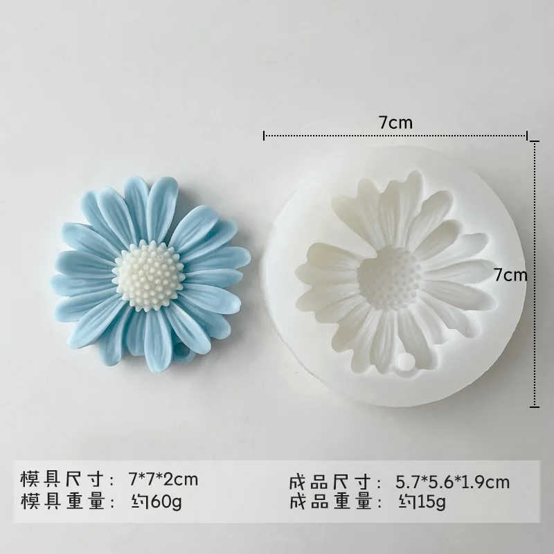 Flower Fondant Flower Candle Silicone Mold Rose Handmade Soap Gypsum Baking Mold 3d Chocolate Mould Sugar Paste Mold