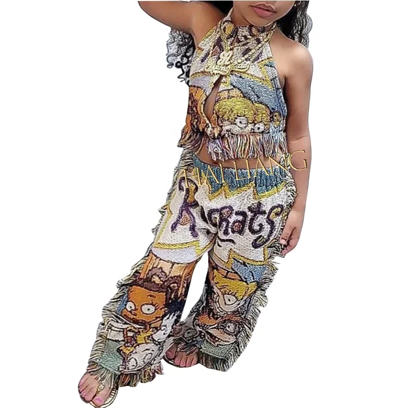 Bikini for kids girl custom cute Girls clothing sets Beachwear bikini Dress tapestry skirt Summer bikini 2 piece of shorts suits
