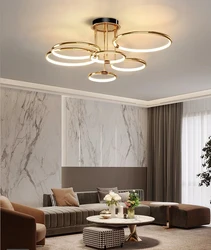 Luxury modern rings silicon  living room dining ceiling  light room large led pendant lights chandelier