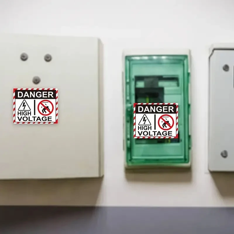 High Voltage Warning Labels, Hazardous Voltage Safety Warning Stickers, Electrical Sign Sticker For Battery Bank