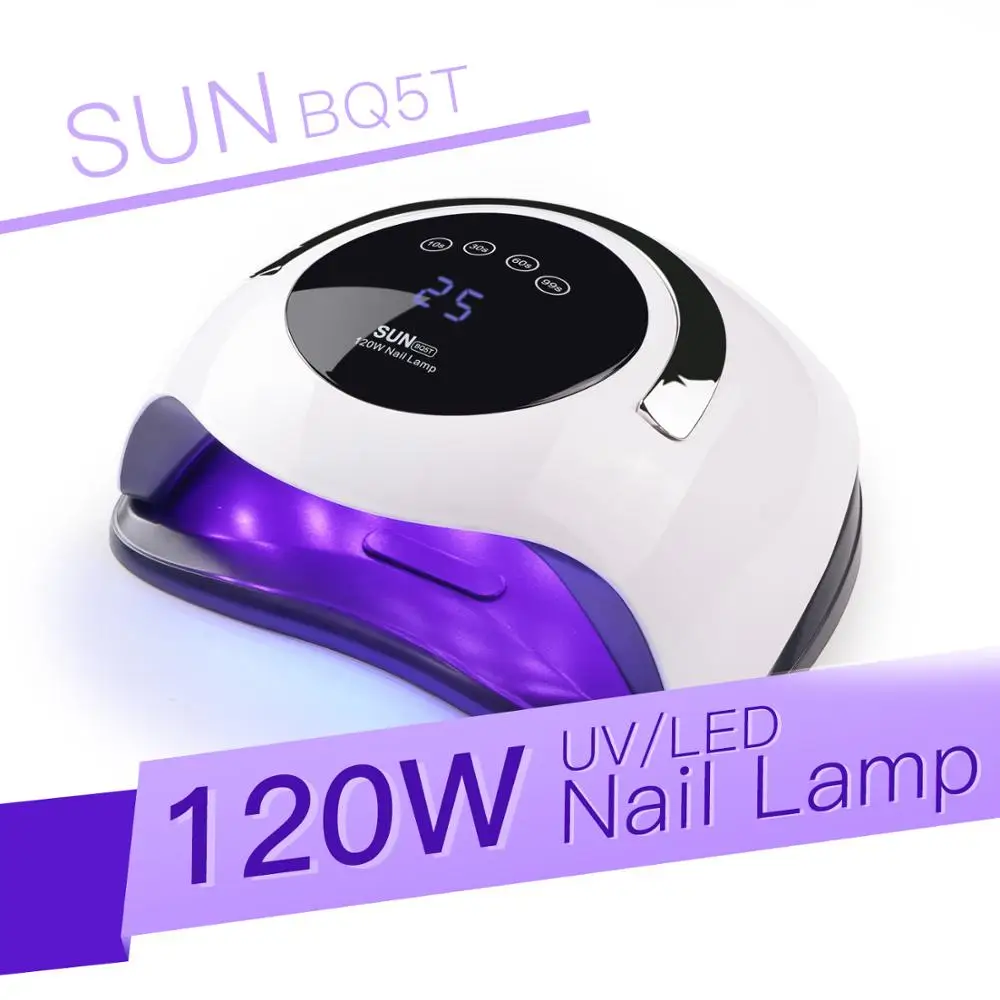NEW Arrival 120W Led Light Lamp BQ5T  nail lamp  Gel UV LED Cordless Nail Lamp