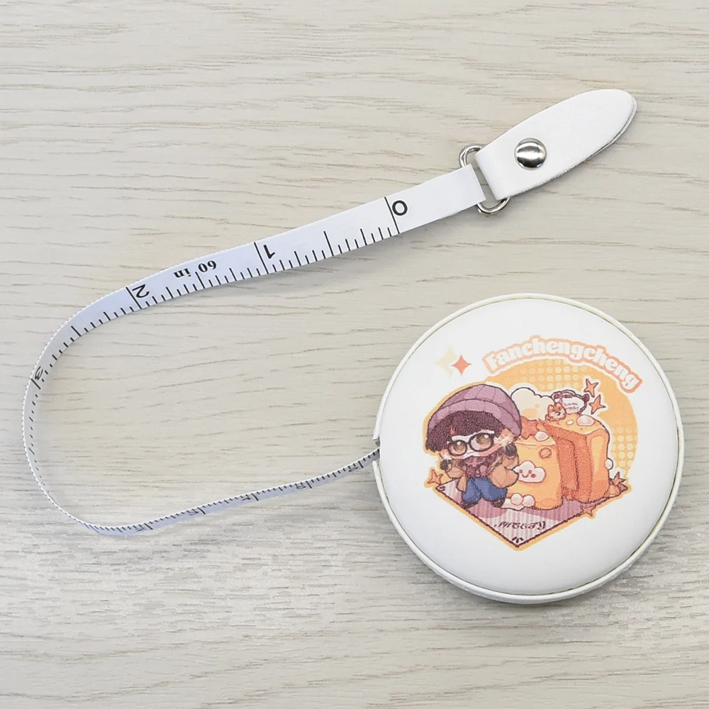 Wholesale mini tape leather retractable circular multi coloured portable measuring tape measure for body measuring