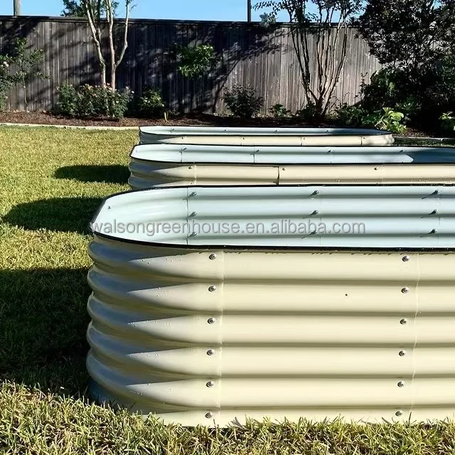 Flower Pot Modular Corrugated Metal Garden Raised Bed Kit Outdoor Raised Garden Bed