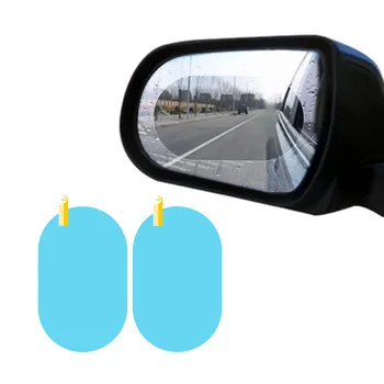 K1039 Car Rear Mirror 2Pcs Protective Film Anti Fog Film Window Clear Rainproof Rear View Mirror Protective  Accessories