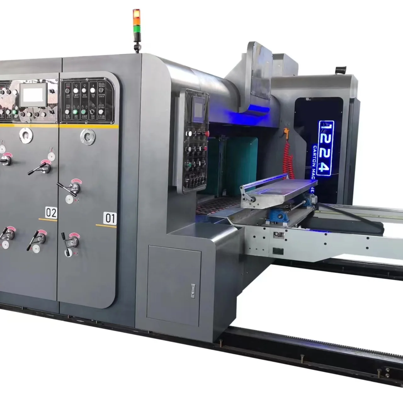 Box Printing Machine Lead Edge Feeder 2/3/4/5 Colors Computer Slotter Die Cutter Flexo Printer Machine