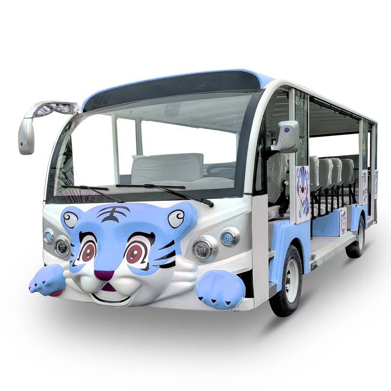 CE certification 23 passagerwith door used scenic arear electric resort car sightseeing bus tourist electric car