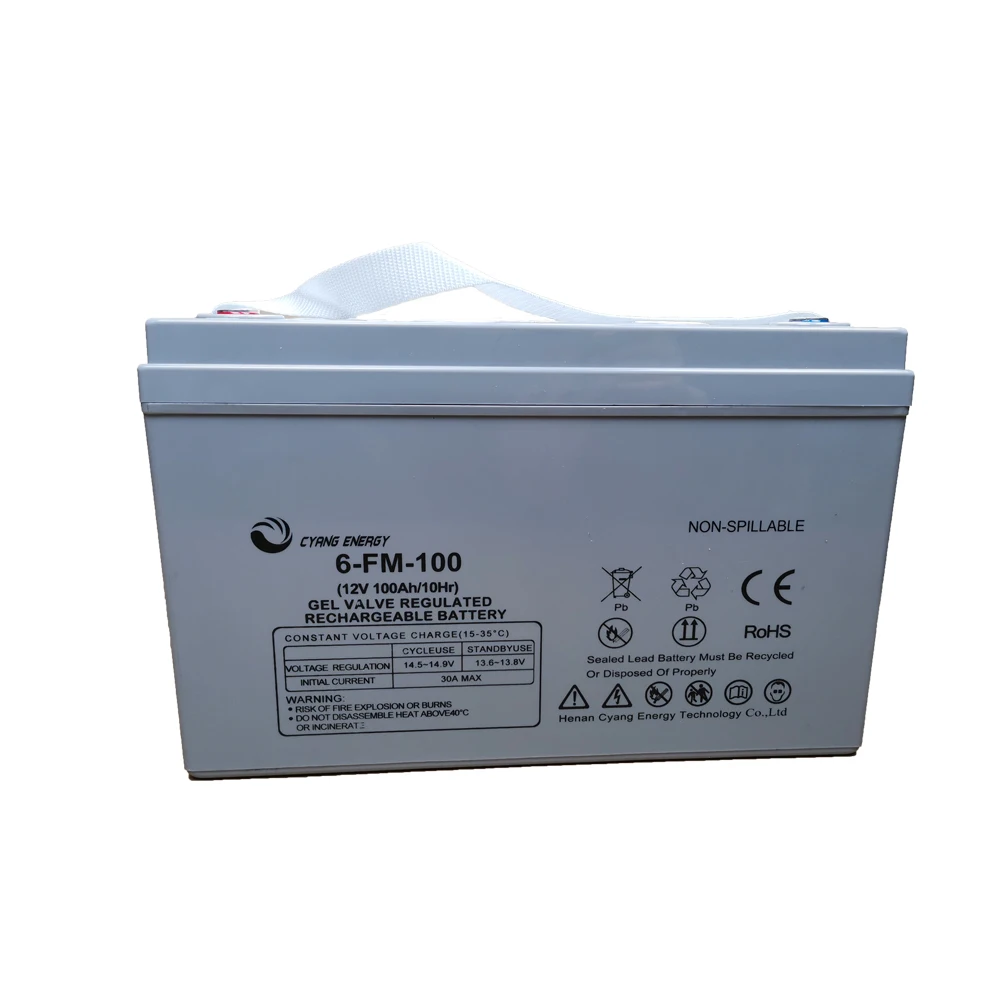 Wholesale high quality green energy long life deep cycle 12v100ah gel battery for wind solar system RV boat