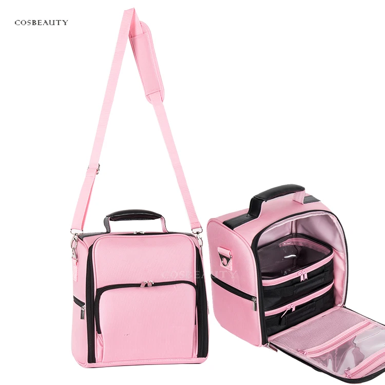 FAMA Factory Multi-Useful Beauty Shoulder Bag Storage Cosmetic Bag 2Pcs Pouch Makeup Case Professional