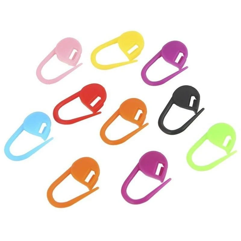 100Pc Mix Color Plastic Knitting Tools Locking Stitch Markers Crochet Latch Knitting Tools Needle Clip Hook Colorful Pins