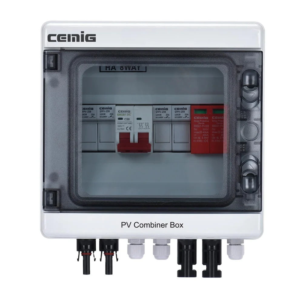 PV Combiner Box 2-string 2-input-2-output for Solar System
