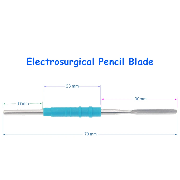 Disposable Electrosurgical  Diathermy Pencil With Adjustable Blade Electrode