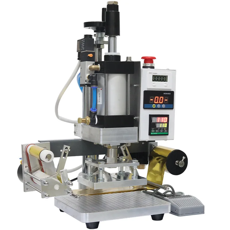 Small Desktop Pneumatic Hot Stamping Machine, Leather Packaging Logo Hot Pressing Hot Stamping Machine
