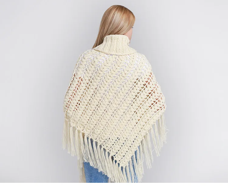 Handmade knitted  Shawl Scarf Spring Autumn Winter Crochet hook sweater Shawls for women