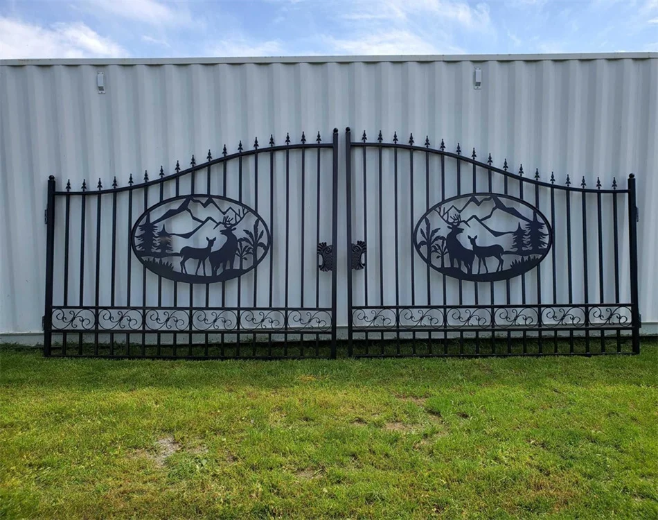 House Gate Designs and Garden Arch Arch Steel Doors Modern Customized Wrought Iron