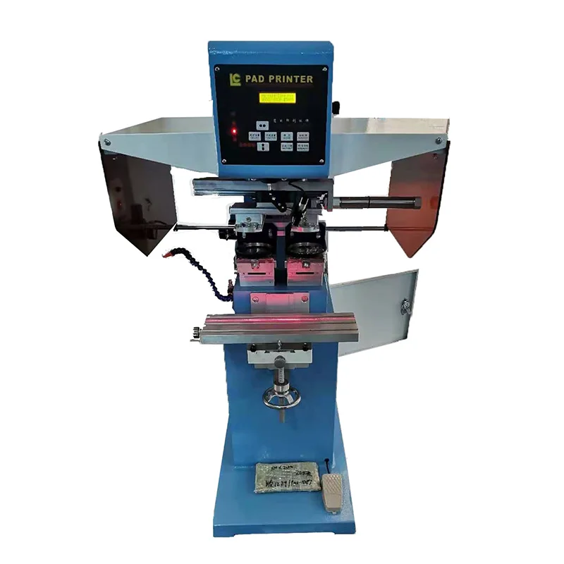 2-color neck label tampo printer pad printing machine for clothes stand