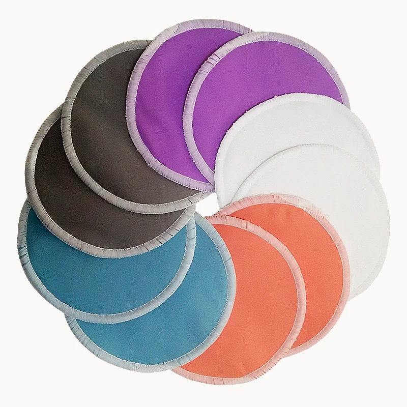 Hot Sale Printing Bamboo PUL Washable Reusable Cloth Breast Pads for Women