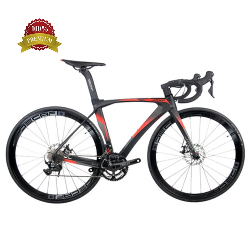 Java Feroce 3 Factory Fashion Carbon Fiber Frame Road Bike For Adult 700c Disc Brake Shimano 22 Speed Carbon Fibre Bicycle
