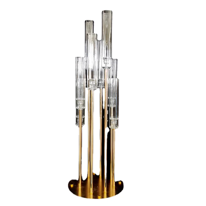 Cross-border for new wedding props gold plated iron art step by road scene wine shop table decoration