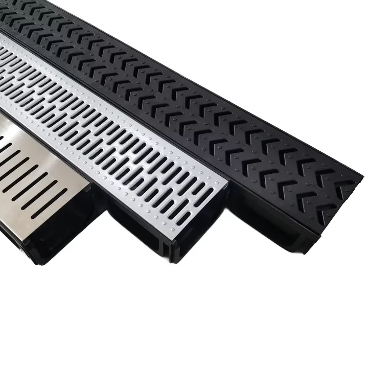 Black Plastic Drainage US Trench Drain 5 Pack Kit
