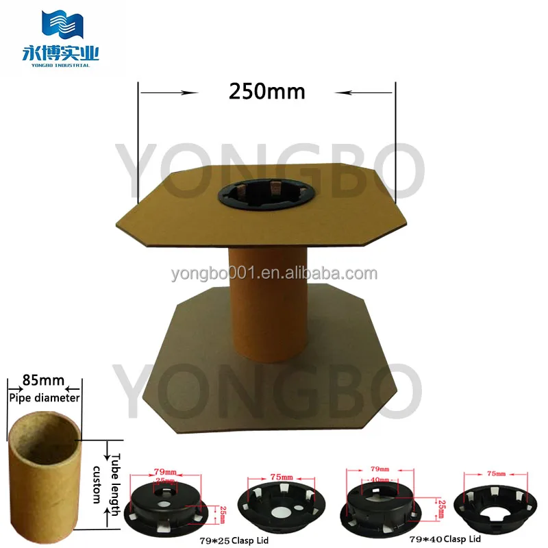 250mm Square Kraft Paper bobbin coil Sustainable Cardboard Bobbin for Creative Projects Decorative Paper Coil spool
