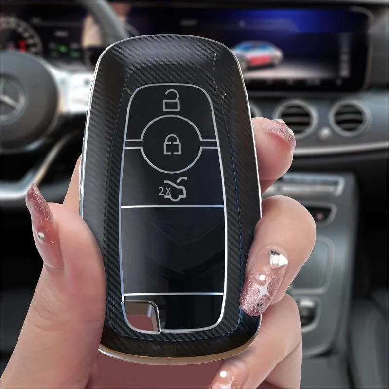 Цветной чехол из углеродного волокна ТПУ защитный чехол для автомобиля Ford Focus аксессуары для ключей автомобиля