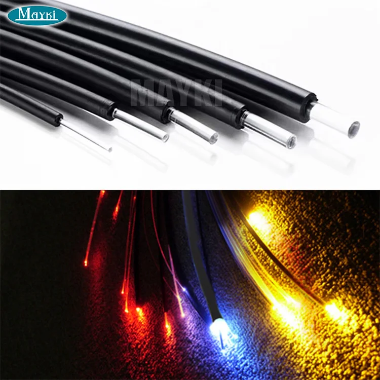 PMMA LED Fiber Optic Lighting End Glow Plastic Optical Fiber Cable for Starry Sky Star Swimming Pool Light