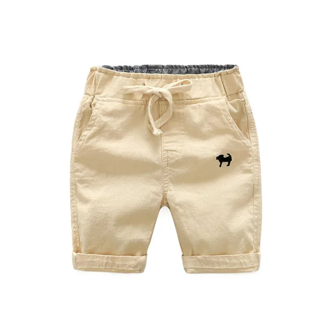 
Wholesales Breathable Cotton Boys Comfortable Summer Shorts Boys Kids for Toddler Boy Solid Color with Pockets and Rope 