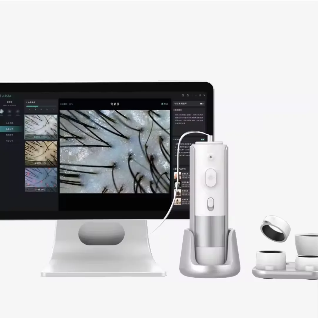 Portable HD Scalp Detector Hair Analyzer Skin And Scalp Hair Analysis Machine Hair Follicles Scanner