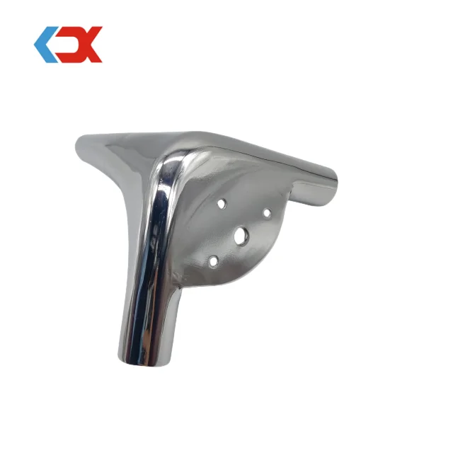 Factory custom aluminum alloy metal furniture cabinet feet l shape foot square chrome iron steel gold sofa legs
