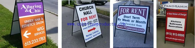 Painted Metal Sign A Frame Promotional Outdoor Advertising Pavement Sign Poster Stand