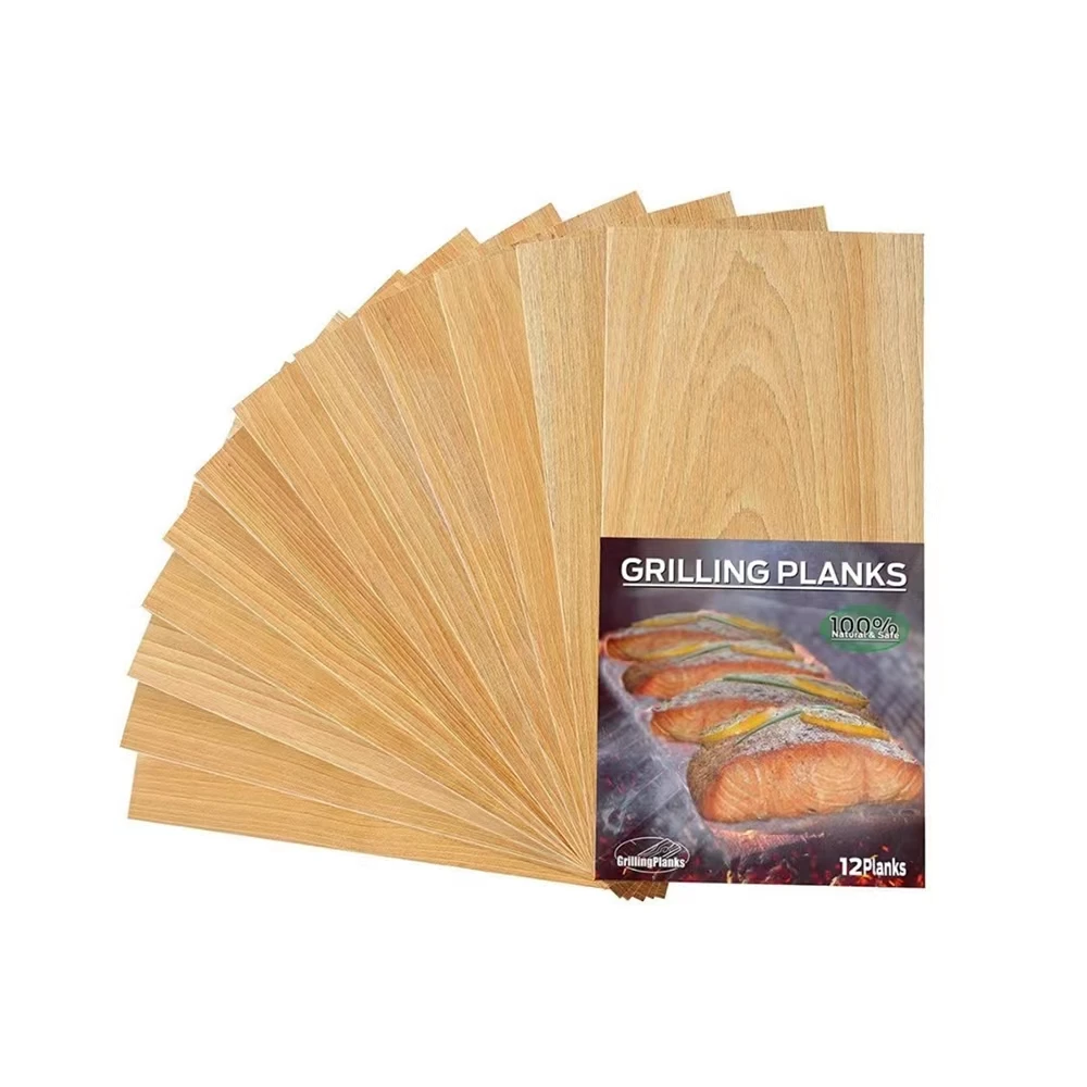 Cedar Wood Grilling Planks - 12 pack, BBQ Smoke Board Cedar Planks for Grilling,  Grill Cedar Planks