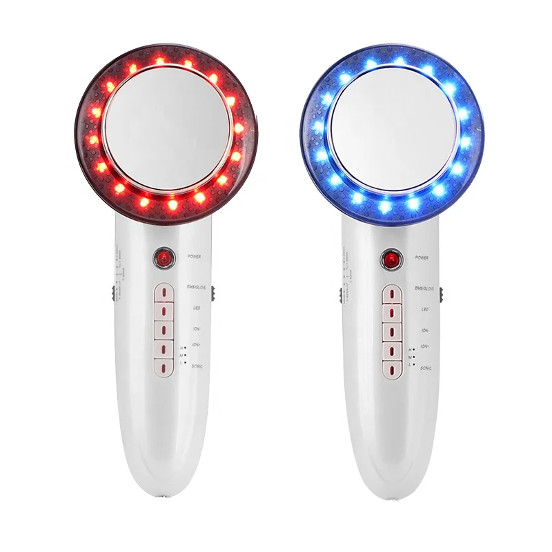 Handheld Multifunctional Beauty Instrument Ems Massager Microcurrent Face Lift Ultrasonic Vibration Face Body Slimming Device