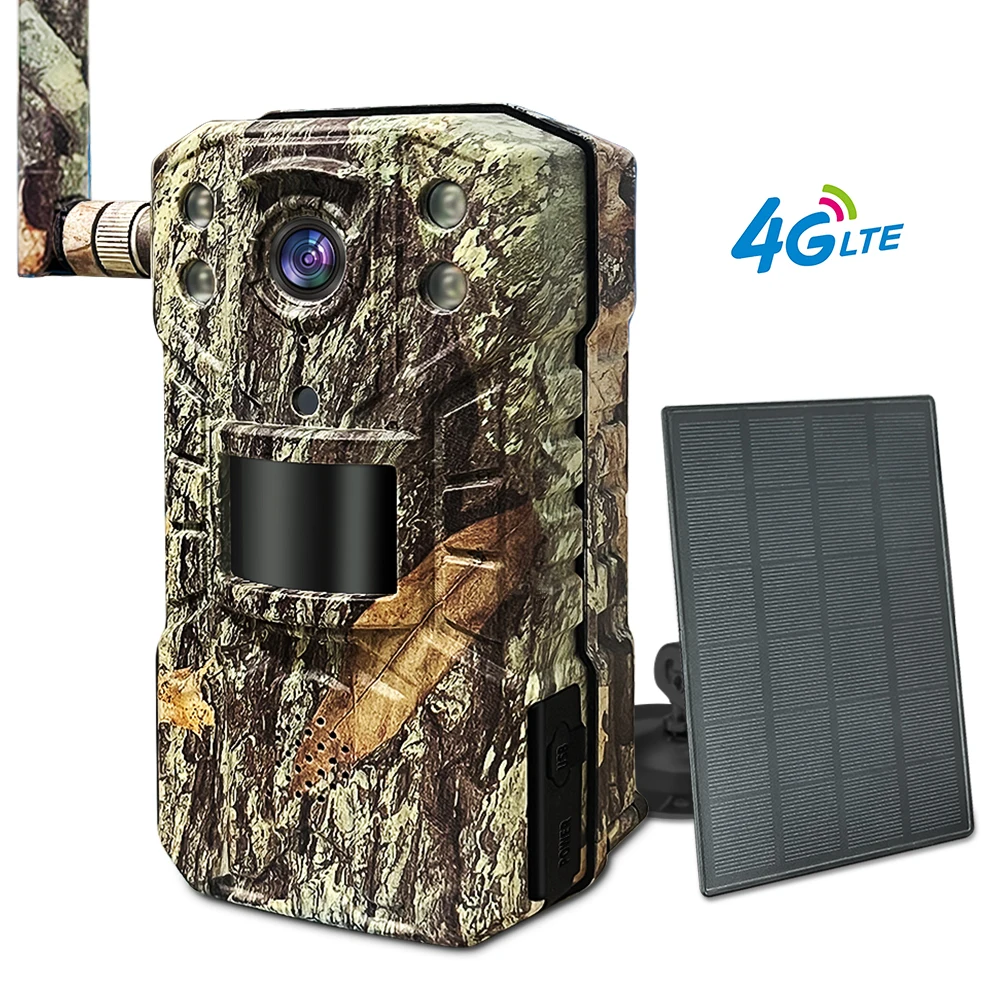 JerderFo Ucon H2 Cellular 4g Lte Deer Hunting Camera Long Battery Life Game Camera Trail Camera Wildlife No Glow 940 Solar Panel