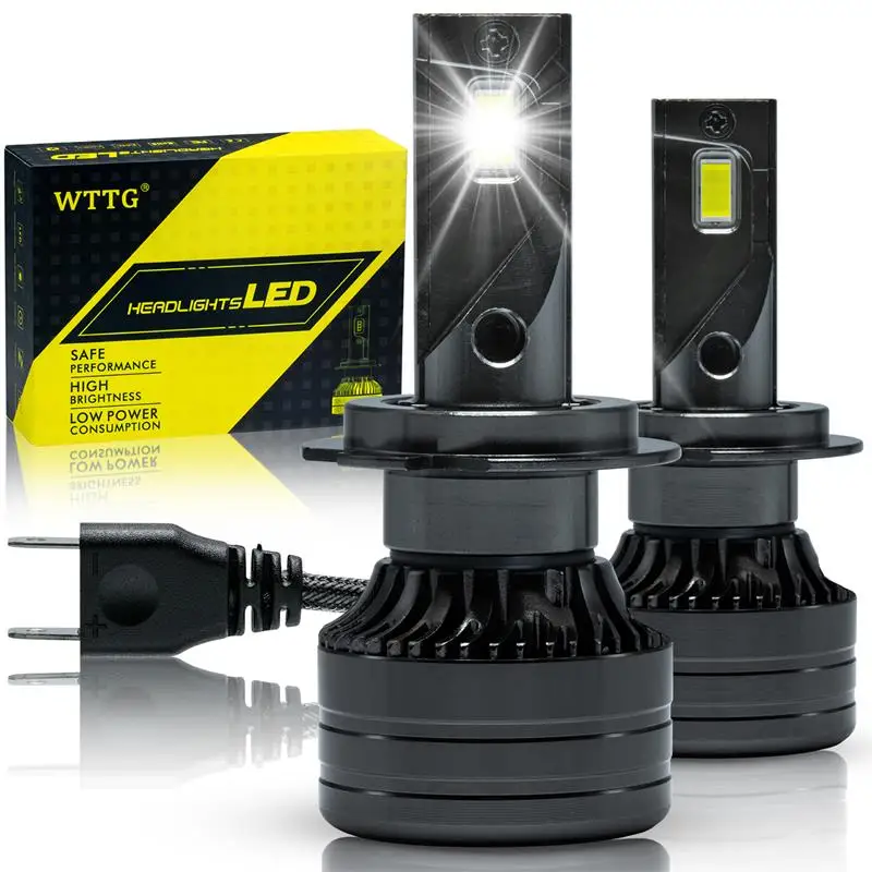 new a233 x7 h7 mini car led headlight canbus kit yellow h4 h7 headlights led bulb