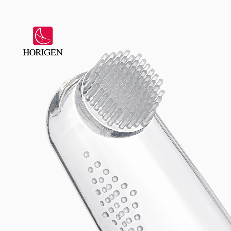 Hot Selling High quality Kids Toddlers Oral Cleaning Massaging Easy Oral Hygiene Soft Silicone Baby Finger Toothbrush