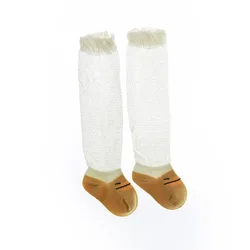 Summer mesh thin cotton boneless baby stockings Korean cartoon ice silk baby mosquito proof socks baby knee socks