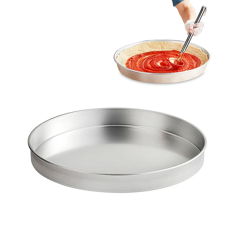Baking Supplies Deep Dish Pizza Pan Straight-Sided Aluminum Cake Pan