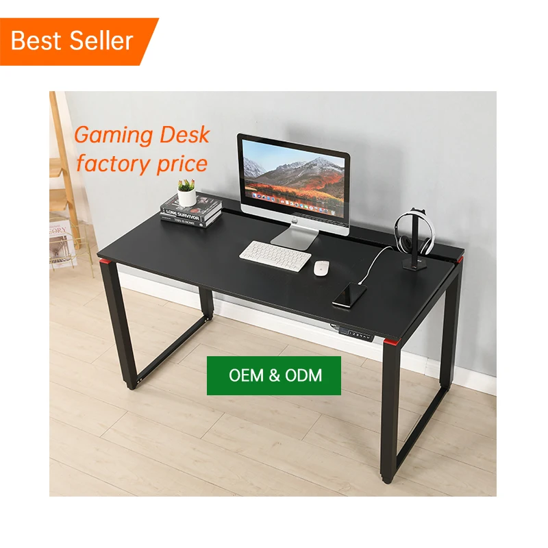 Ada NEW DESIGN electric height adjustable RGB lights hidden cable motion gaming standing desk with cable management