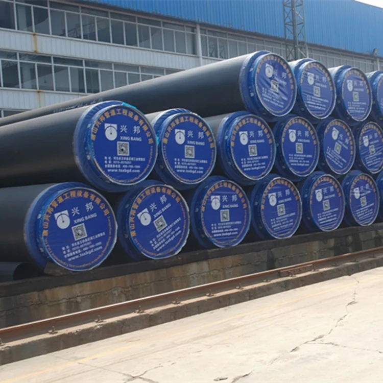 directlt buried underground hdpe polyurethane pu foam thermal isolation pu foam steel pipe for central heating and cooling