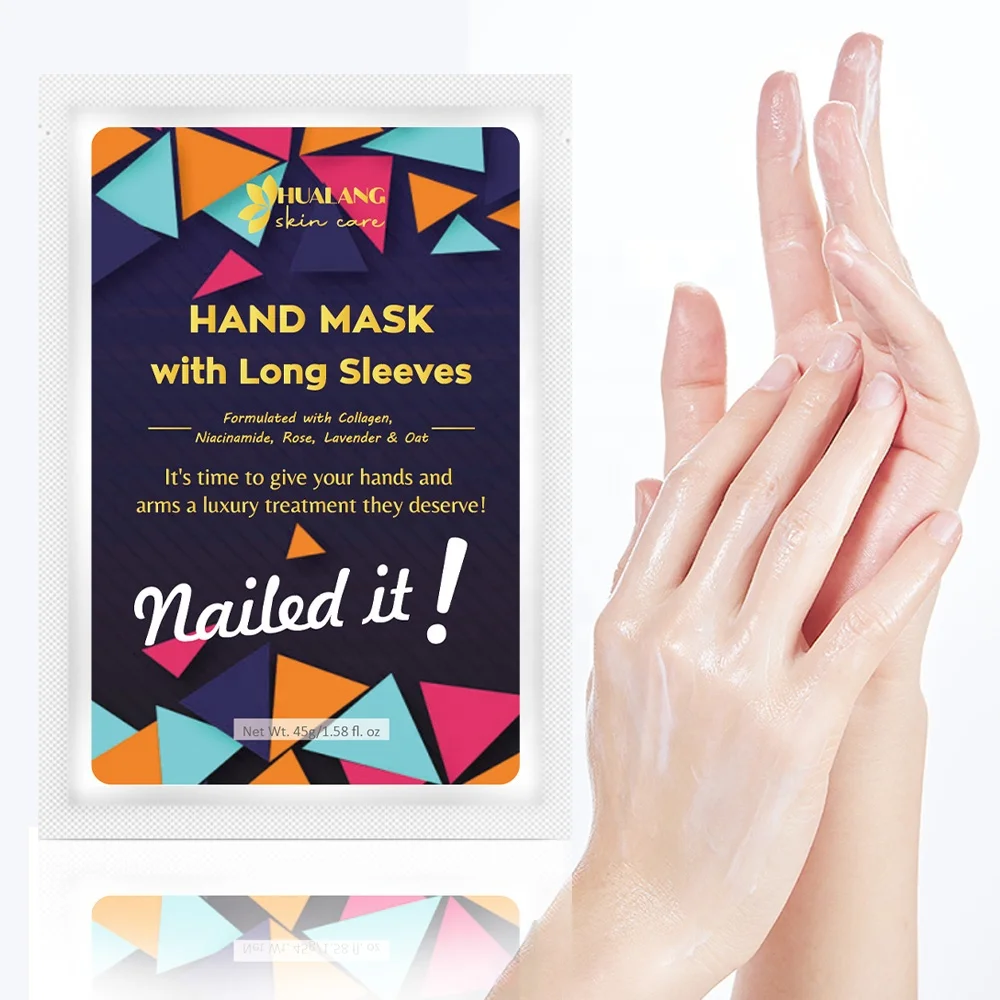 Пользовательская собственная марка, Длинные Стильные перчатки в форме корейского типа, перчатки для рук с гиалуроновой кислотой, увлажняющая длинная маска для рук