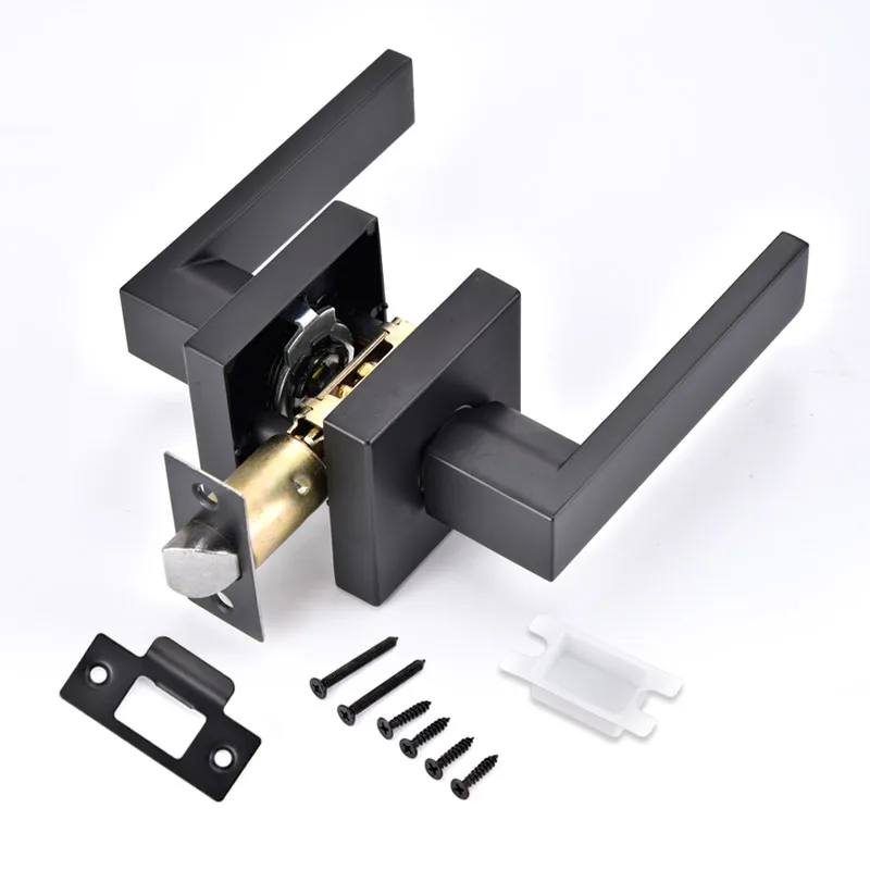 Amazon hot sell double sided handle lock heavy duty entry tubular lever set door cylinder lock