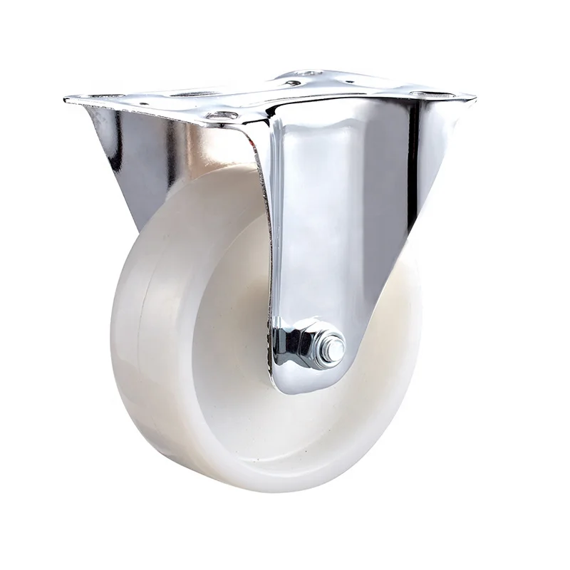 3 4 5 6 8 Inch European Style White PP Industrial Caster Wheel Cart Wheel