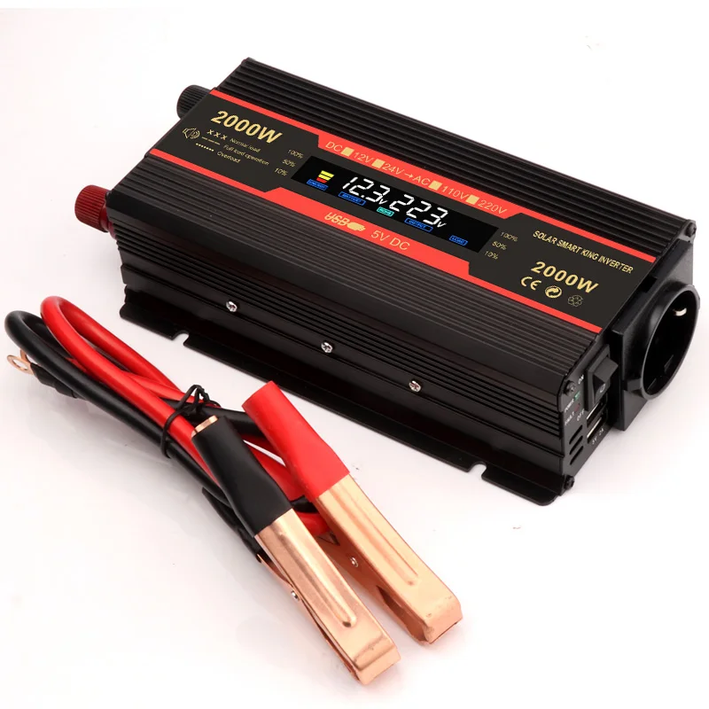 High power inverter 1500w AC12V 24V to 110V 220V Modify sine wave inverter with USB port for home and outdoor
