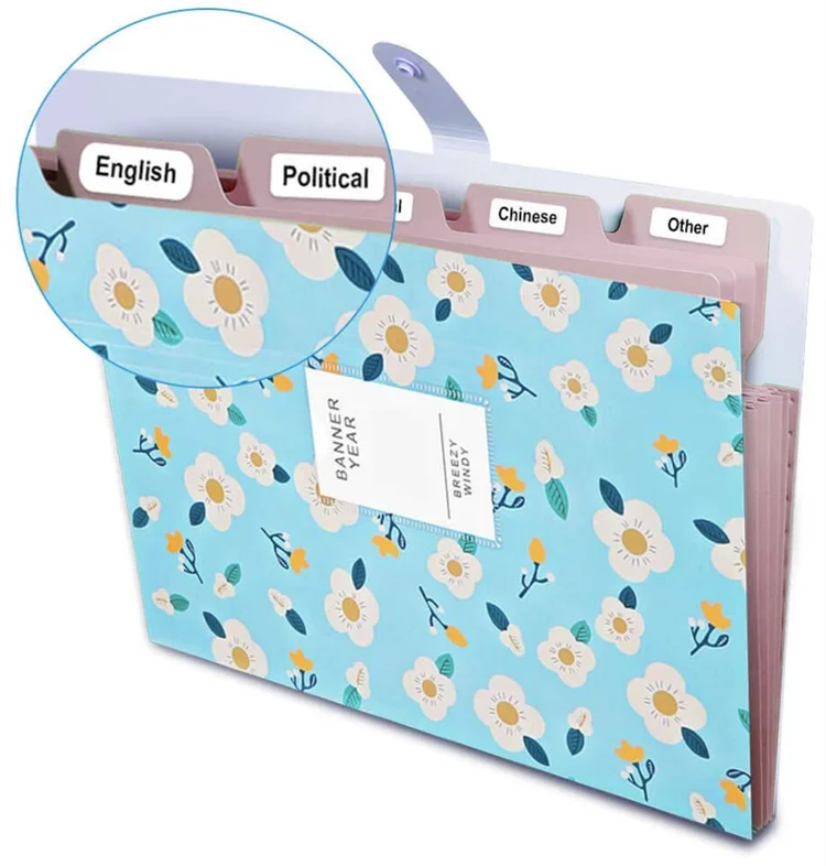 
Factory direct school office desktop organizer multicolor paper file folder with label holder 