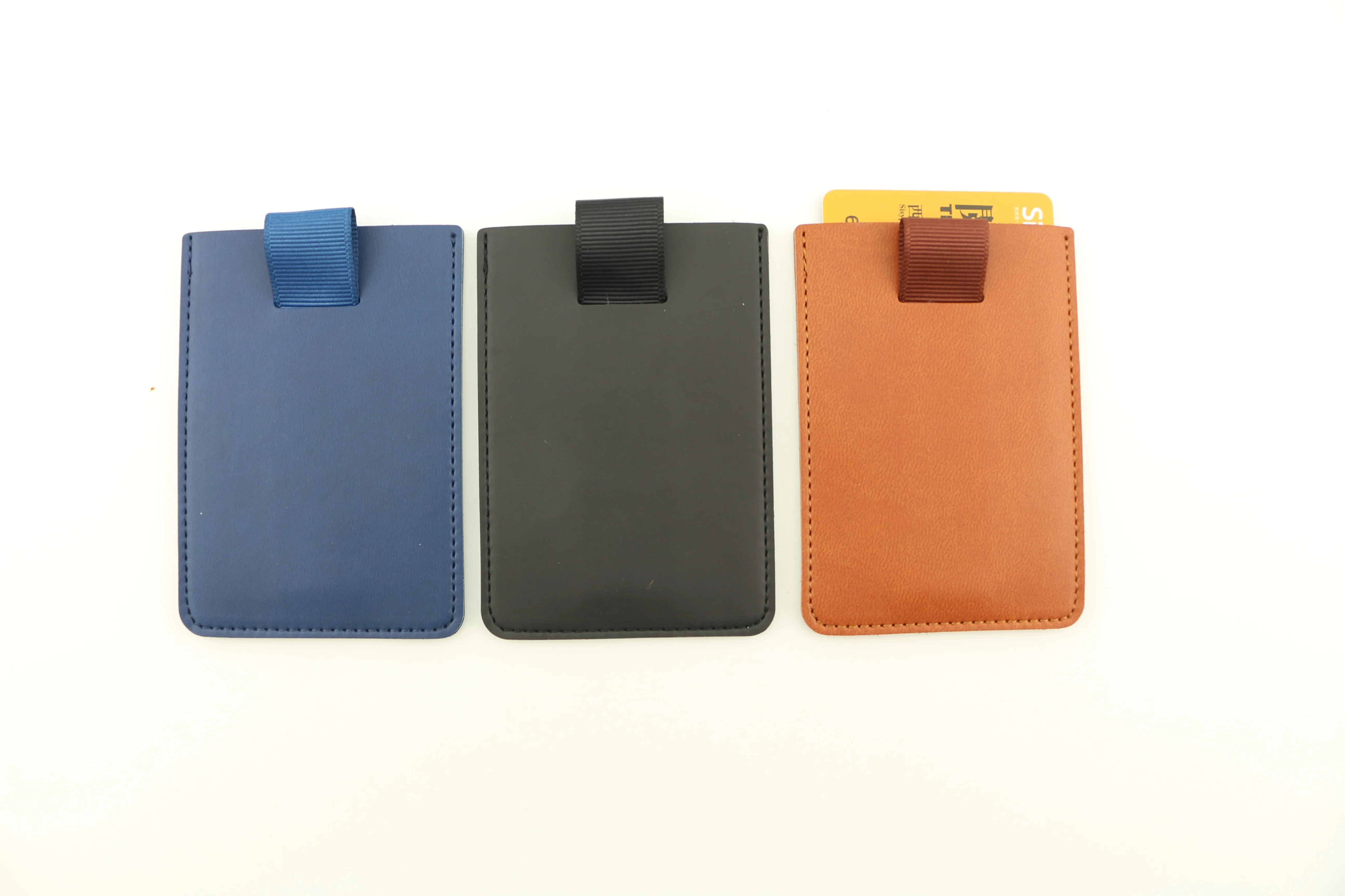 Чехол-Кошелек для кредитных карт кожаный Тонкий минималистичный держатель мобильного телефона клейкий сотового