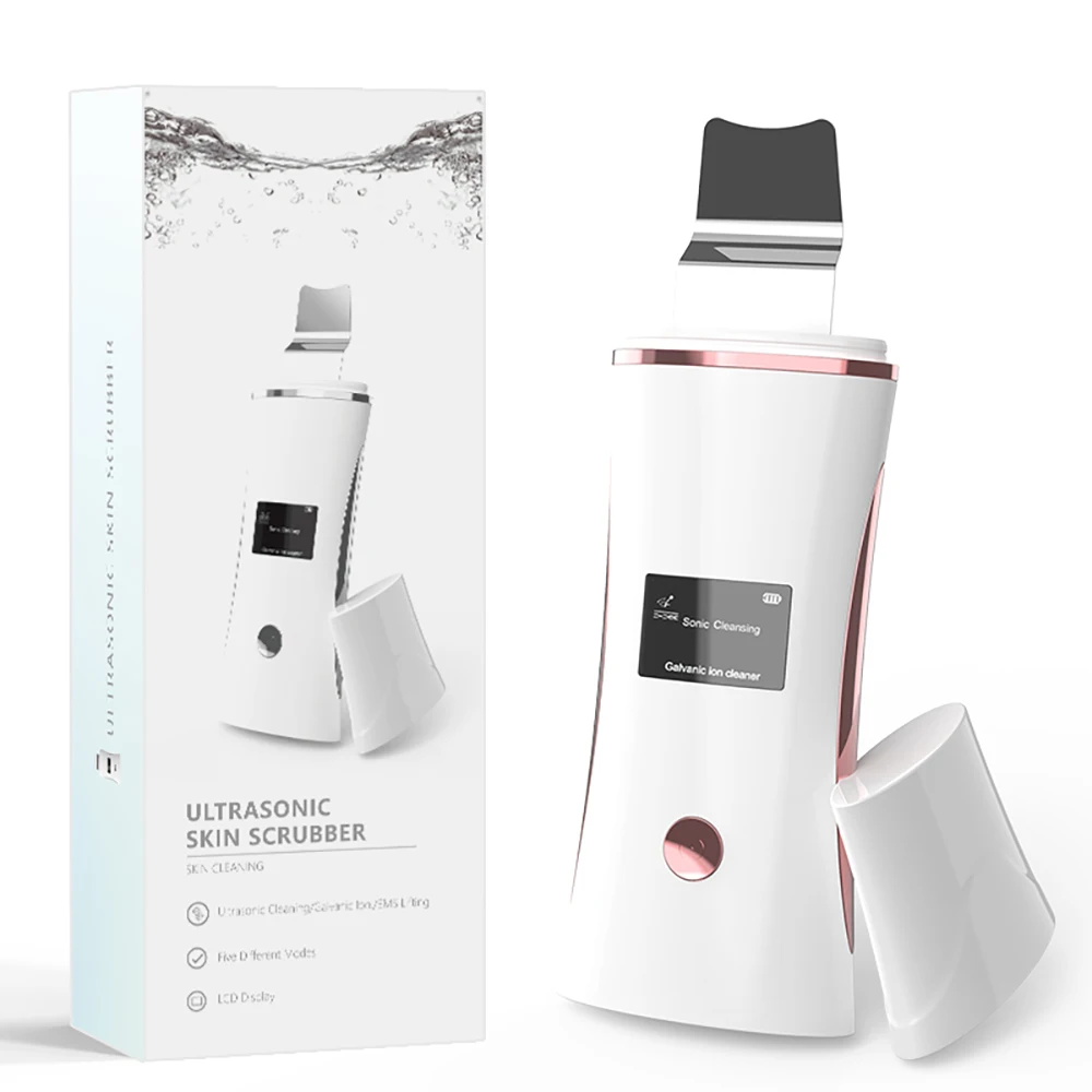 High Quality Ems Vibration Face Spatula Peel Facial Peeling Skin Care Cleaner Sonic Spatula Ultrasonic Skin Scrubber