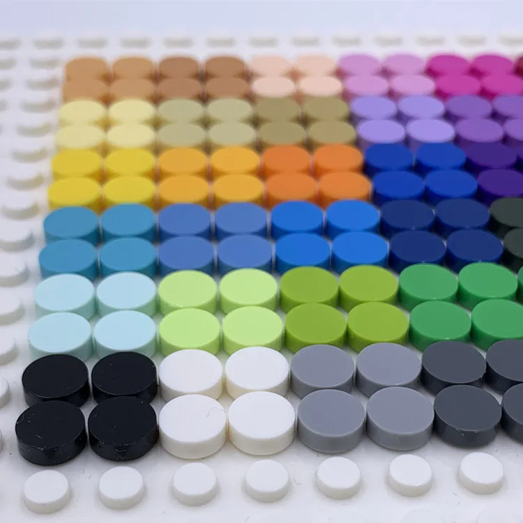 98138 Round Tile brick DIY 1x1 Bricks Plate Mini Puzzle Education Toys ABS Plastic Building Blocks