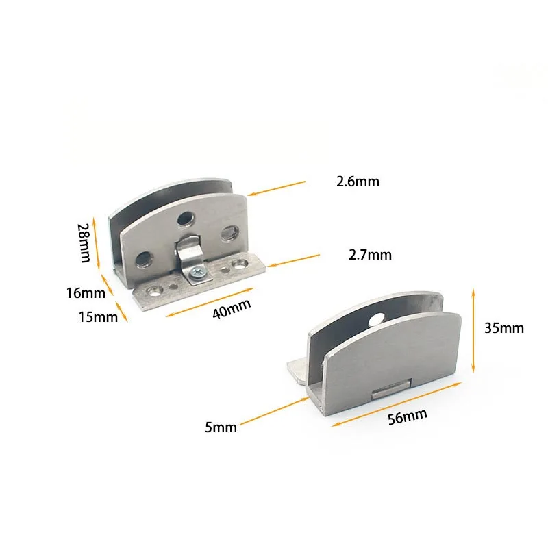 Glass door hinges non-perforated glass hinges cake cabinets window display cabinets hinge